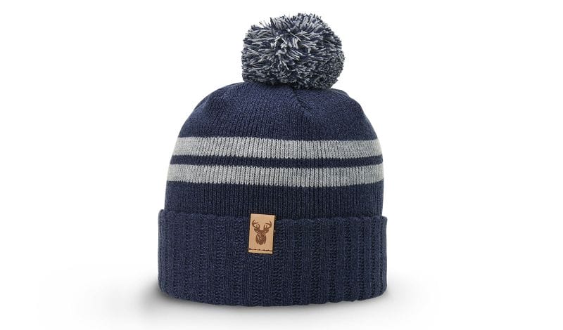 heather grey true navy beanie