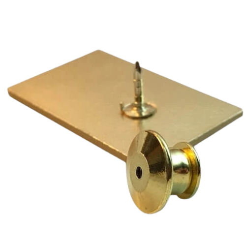 deluxe flat clutch pin attachment in gold