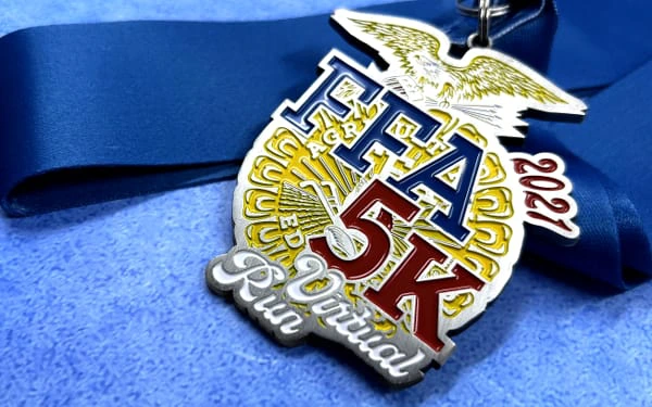 soft enamel 5k medal