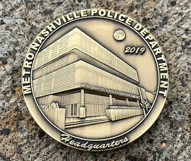 metro nashville police department silver coin