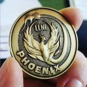 Gold custom phoenix coin