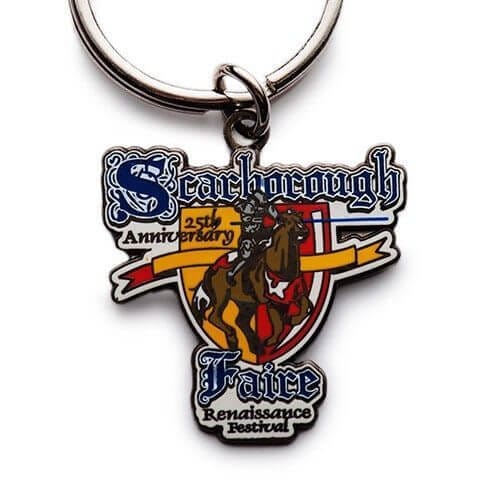 custom key chains scarborough faire 25th anniversary keychain