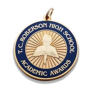 gold custom high school award charm