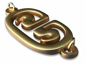 gold custom two sided maze charm