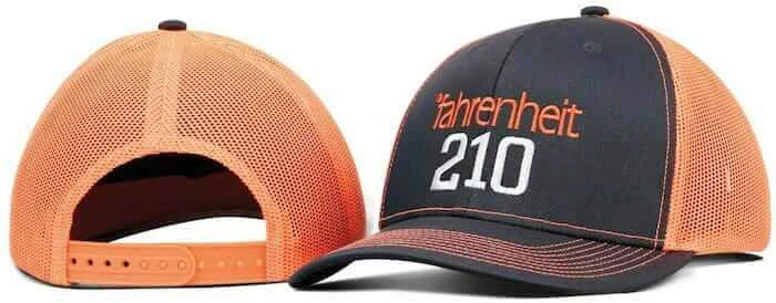 front and back of fahrenheit 210 hat