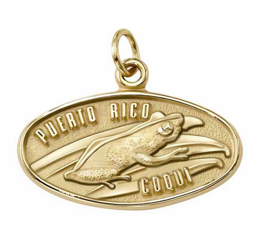 gold puerto rico charm