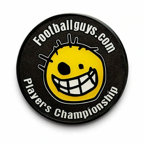 players championship custom coin with smiley face on it