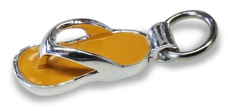 flip flop charm with orange 