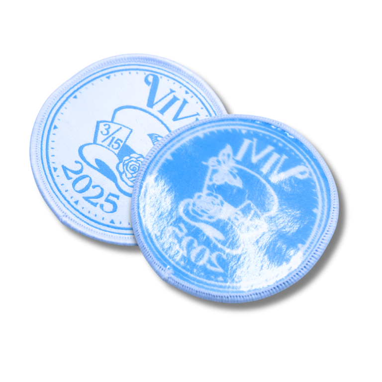 Viv 2025 Custom Woven Light Blue Circle Patch