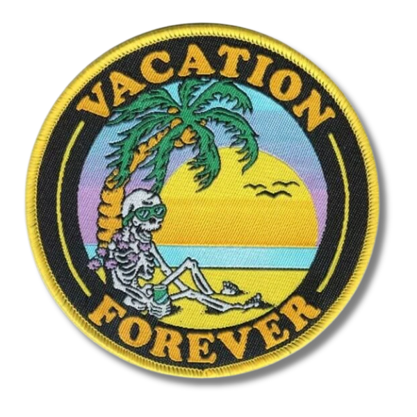 Rounded Woven Vacation Patch