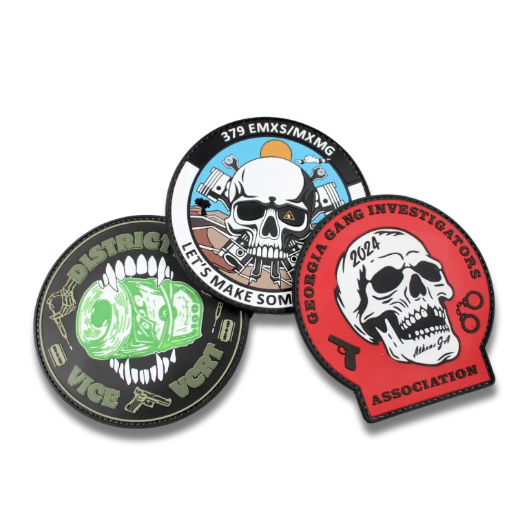 group of custom patches