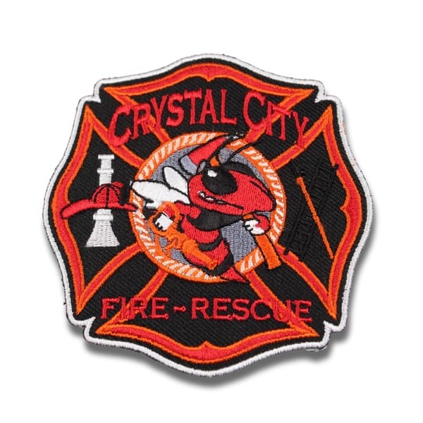 Custom firefighter embroidered patch