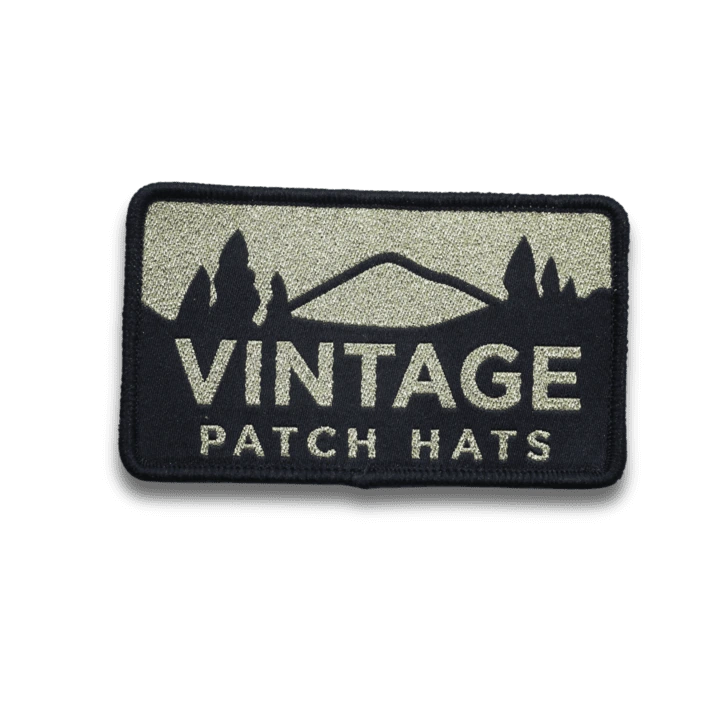 custom vintage patch with black and grey