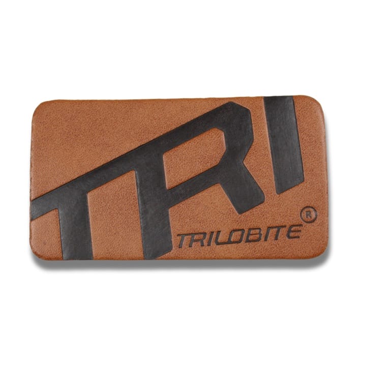 custom leather patch for trilobite