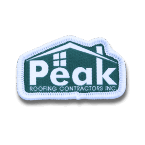 peak roofing contractors woven custom patch