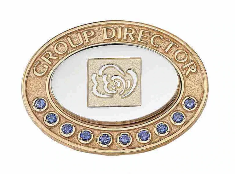 pin with blue diamonds