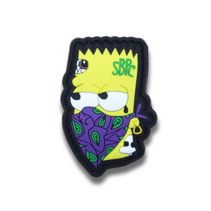 Bart Simpson custom patch with tats