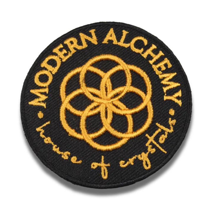 modern alchemy custom made gold and black patch