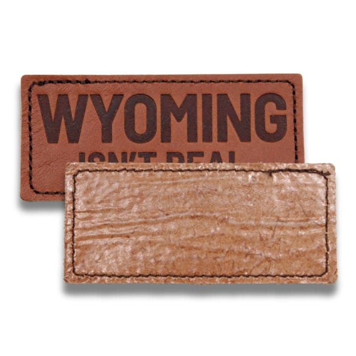 wyoming custom leather patch and backing