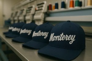 3D puff embroidery on Monterey hats