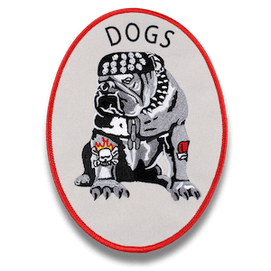 dogs harley embroidered patch