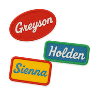 colorful names patches