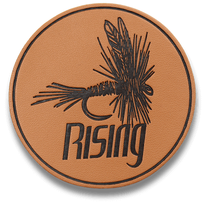 rising custom leather patch