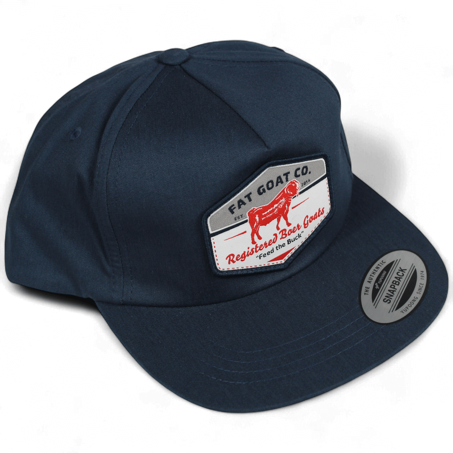 Yupoong 5-Panel Hats with Embroidered Patches