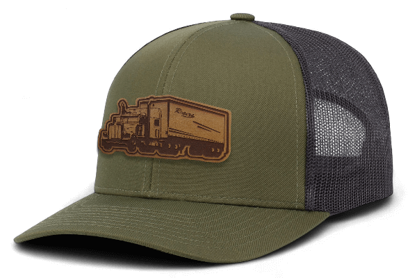 Pacific Headwear trucker 104C leather patch hat