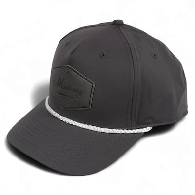 rope hat black/black with white rope