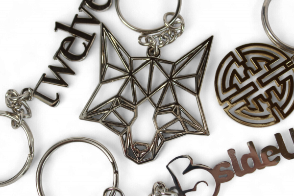 Group of die-cast keychains