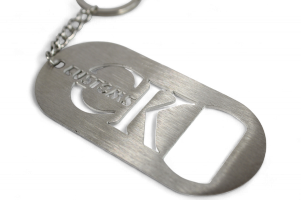 Custom stainless keychain with bottle opener