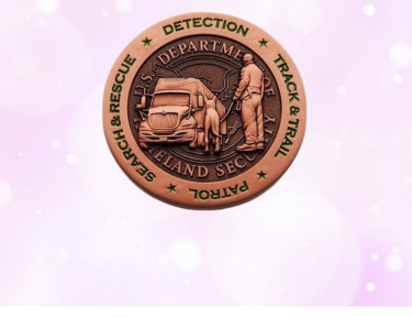 custom antique copper Patrol coin