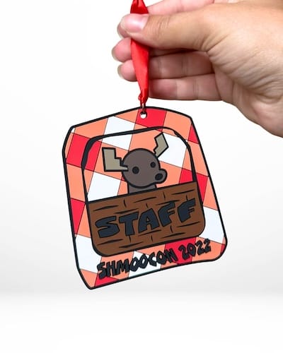 custom reindeer Staff PVC Rubber ornament