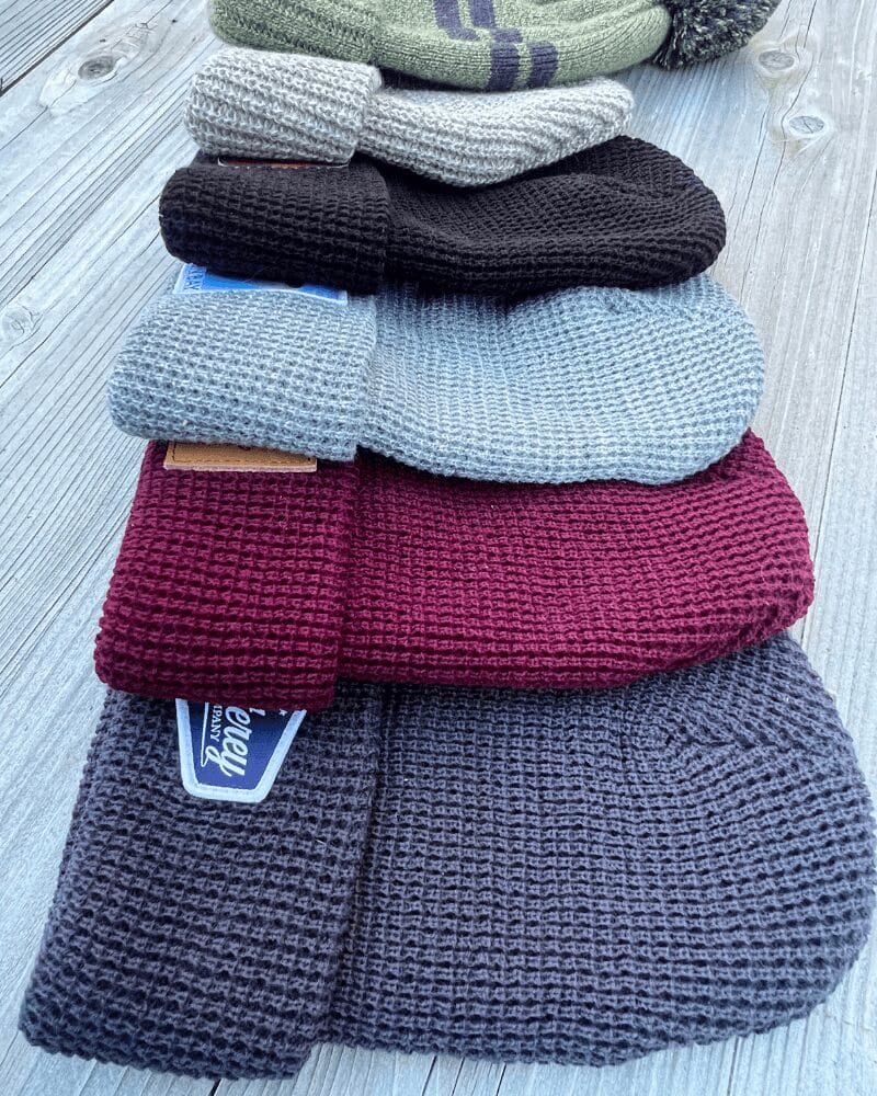 group of customized beanies