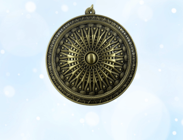 custom antique bronze coin style 3D charm