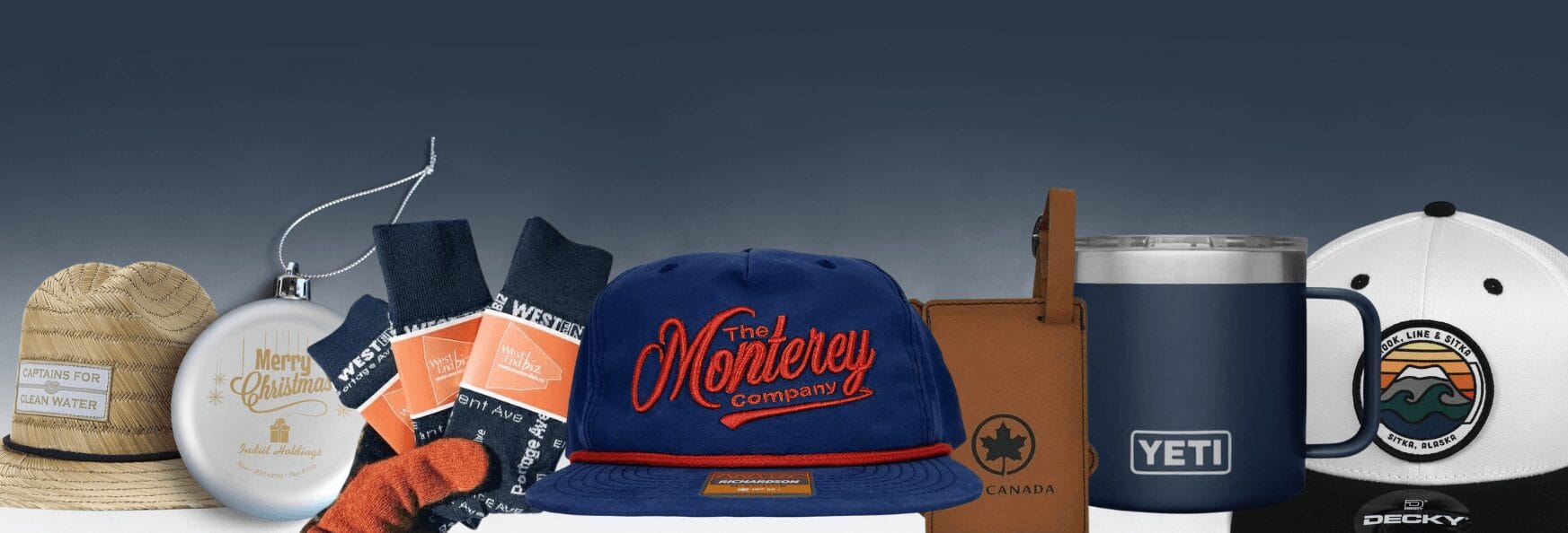 mobile version of the unique promo items hero banner