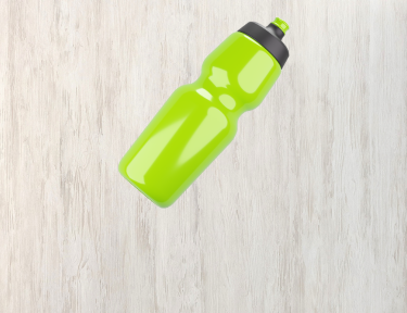 custom printed green water bottle