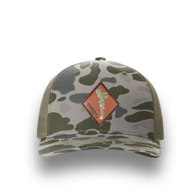 Richardson 112PFP - Duck: Marsh Duck Camo/Loden with Printed Leather Patch