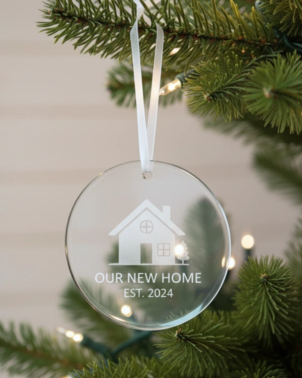 New Home Glass Ornament