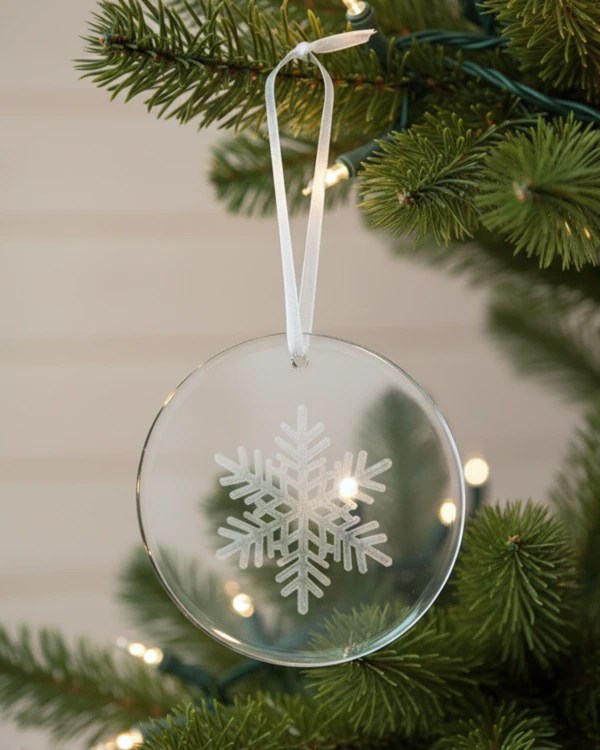 Glass Snowflake Ornament custom