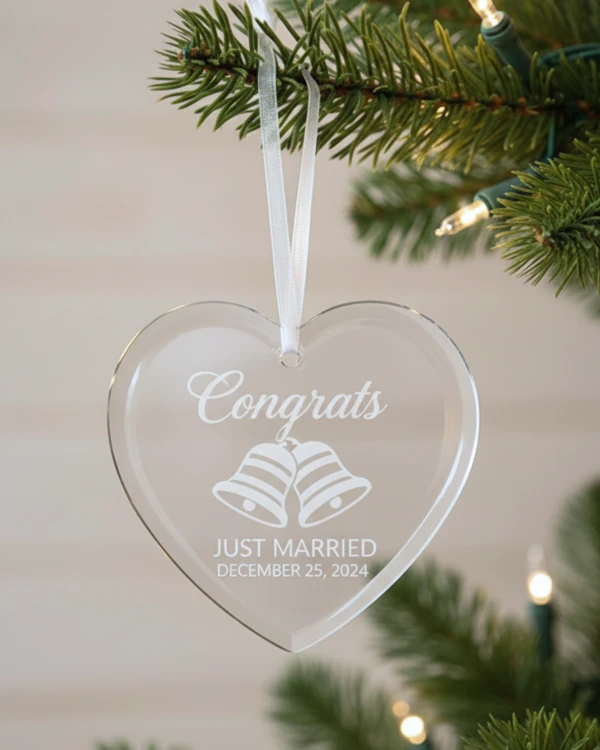 Wedding Glass Ornament