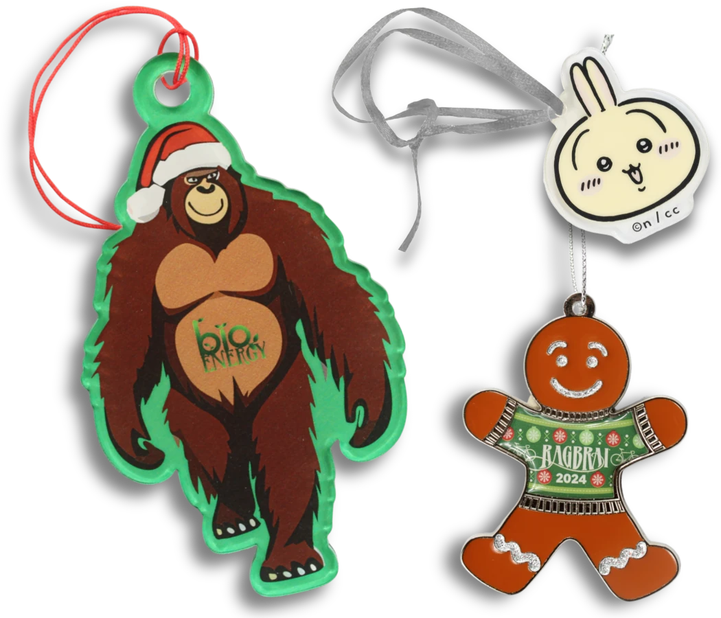 Custom acrylic ornament mockup