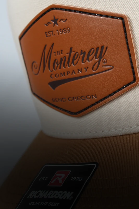 custom faux leather Monterey Patch on Richardson hat