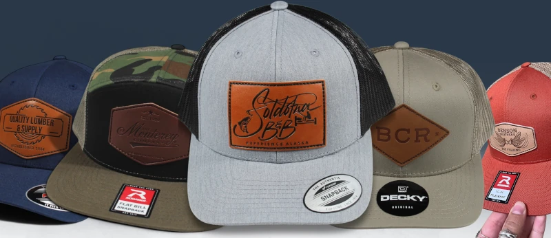 mobile hero banner leather patch hats