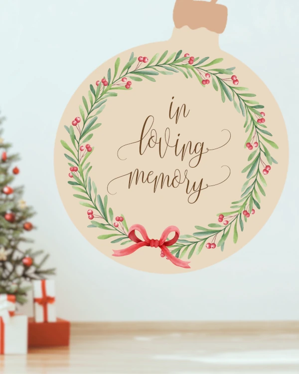 In Loving Memory Memorial wood ornament