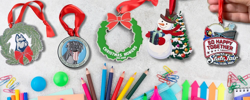 featured banner for school ornaments with collection of ornaments