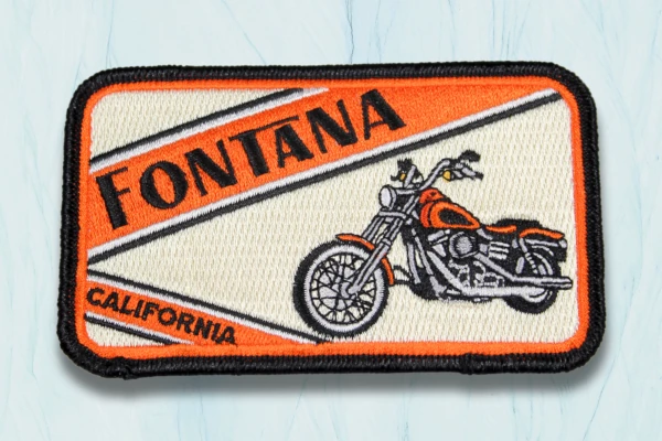 custom Fontana motorcycle embroidered patch