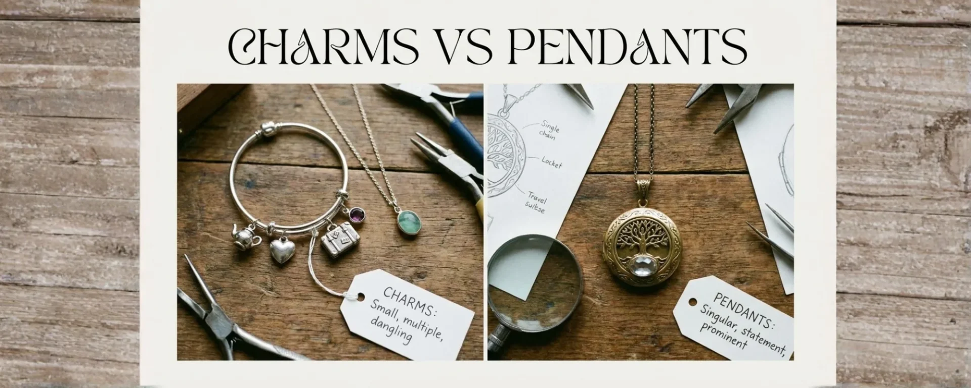 Charms vs. Pendants: What’s the Difference and How to Choose the Right One
