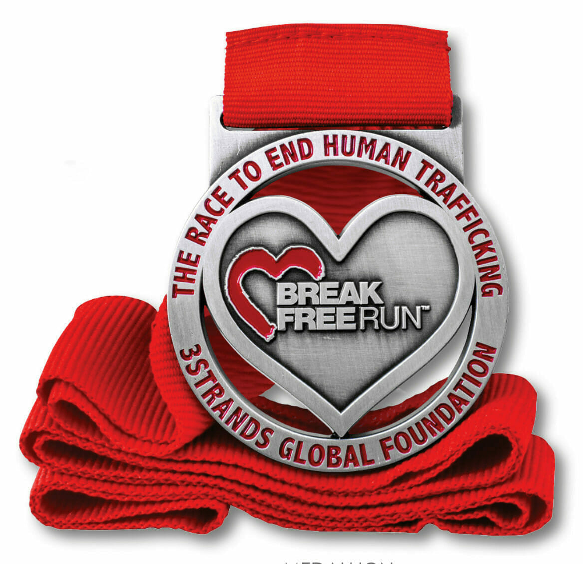 heart shaped custom medal